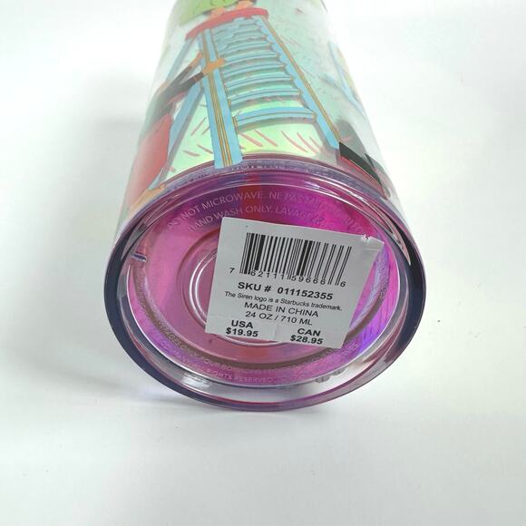 Monyee Chau  + Starbucks Pride Month Exclusive Summer Jungle Tumbler 24 oz NEW - Picture 7 of 8